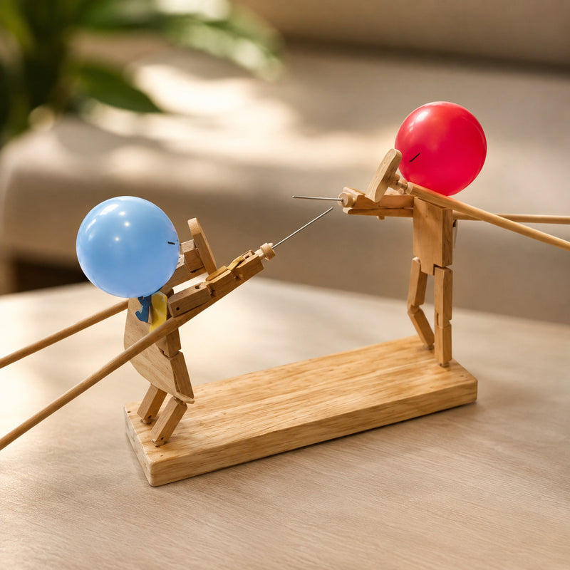 Balloon Battle Game – Fast 2-Player Wooden Battle Toy
