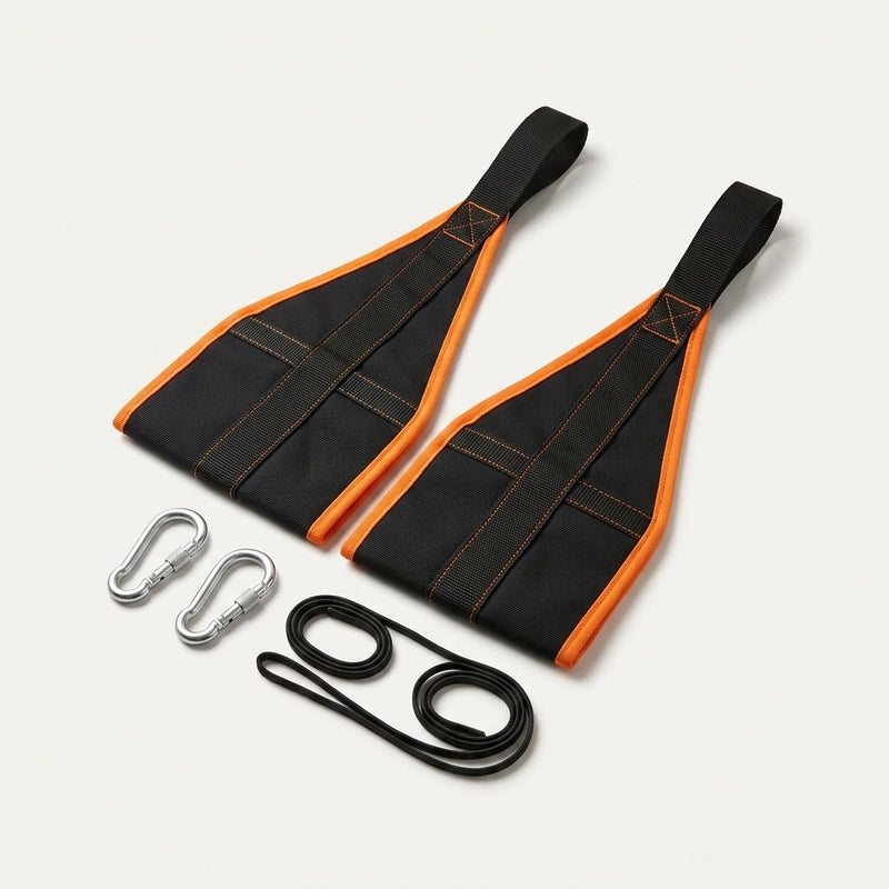 Suspended abdominal straps