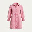 Washed Denim Shirt Dress