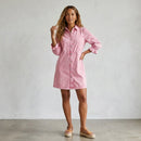 Washed Denim Shirt Dress