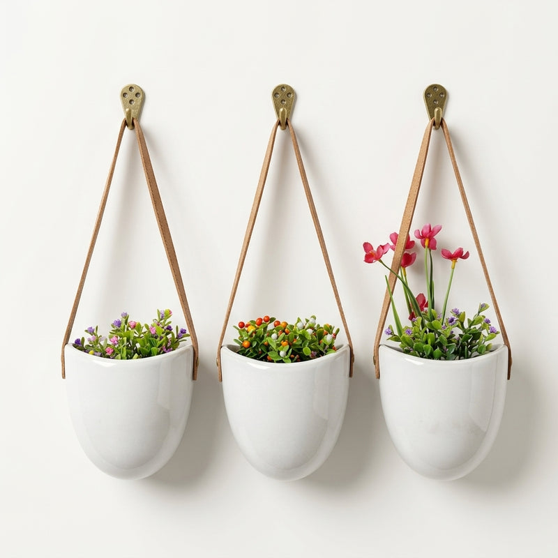 Ceramic Hanging Planter Set